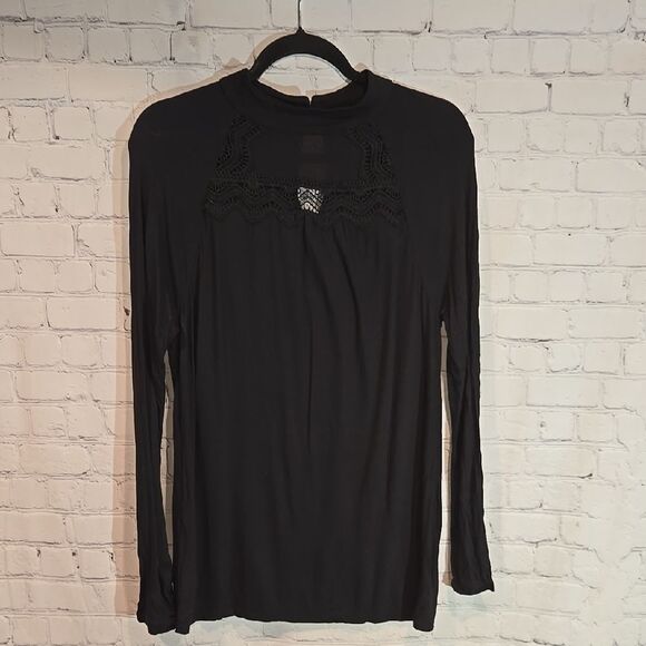 LOFT black long sleeve top size M - Picture 1 of 10
